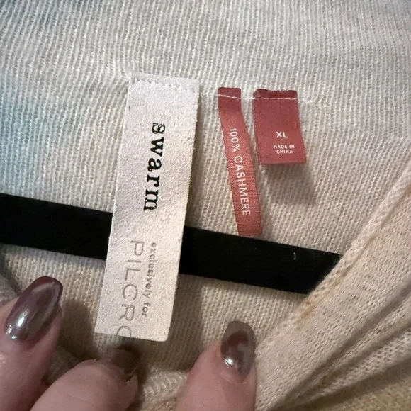 Pilcro Cashmere Sweater in Cream - Picture 4 of 4